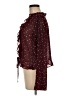 Elodie 100% Polyester Burgundy Long Sleeve Blouse Size M - photo 5