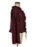 Elodie 100% Polyester Burgundy Long Sleeve Blouse Size M - photo 4
