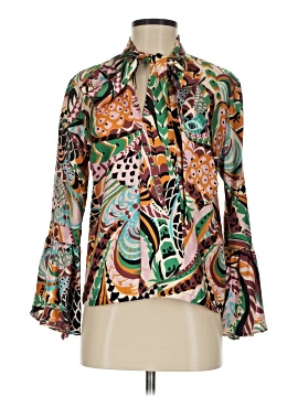 La Double J Long Sleeve Silk Top