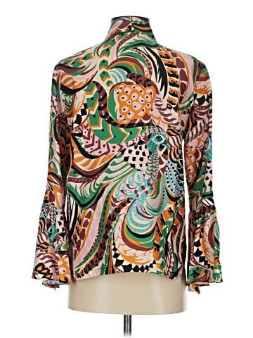 La DoubleJ Long Sleeve Silk Top (view 2)