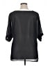 H&M 100% Polyester Color Block Black Short Sleeve Blouse Size 14 - photo 2