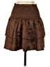 Shein 100% Polyester Solid Brown Casual Skirt Size S - photo 2