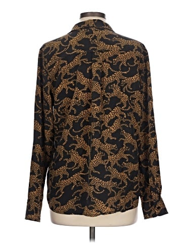 Rails Long Sleeve Silk Top (view 2)