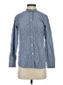J.Crew 100% Cotton Stripes Blue Long Sleeve Button-Down Shirt Size 2 - photo 1