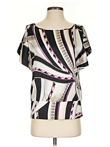 White House Black Market Short Sleeve Silk Top (view 1)