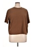 Dex Solid Brown Short Sleeve T-Shirt Size XL - photo 1