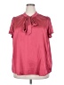 Torrid Pink Short Sleeve Blouse Size 2X Plus (2) - photo 1