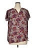 Maurices 100% Polyester Paisley Purple Short Sleeve Blouse Size 1X - photo 1