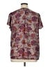 Maurices 100% Polyester Paisley Purple Short Sleeve Blouse Size 1X - photo 2