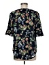 Ann Taylor Floral Black Short Sleeve Blouse Size M - photo 2
