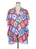 Adrienne 100% Polyester Color Block Orange Kimono Size 2X - photo 1