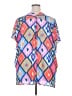 Adrienne 100% Polyester Color Block Orange Kimono Size 2X - photo 2