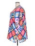 Adrienne 100% Polyester Color Block Orange Kimono Size 2X - photo 5