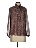 Sugar Lips 100% Polyester Animal Print Brown Long Sleeve Blouse Size XS - photo 1