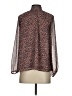 Sugar Lips 100% Polyester Animal Print Brown Long Sleeve Blouse Size XS - photo 2