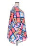 Adrienne 100% Polyester Color Block Orange Kimono Size 2X - photo 4