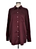 Gap 100% Polyester Solid Burgundy Long Sleeve Blouse Size L - photo 1