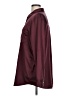 Gap 100% Polyester Solid Burgundy Long Sleeve Blouse Size L - photo 5