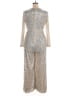 Eliza J Metallic Silver Jumpsuit Size 14 - photo 2