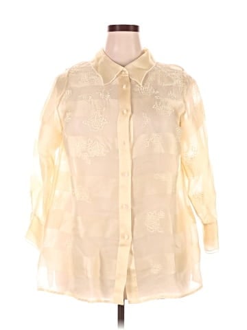 Bob Mackie 3/4 Sleeve Silk Top (view 1)