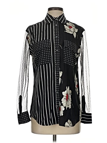 Equipment Long Sleeve Silk Top (view 1)