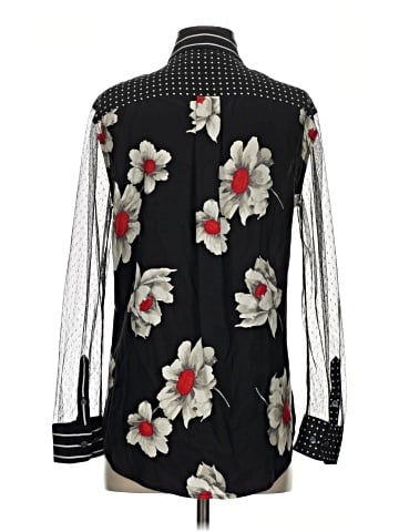 Equipment Long Sleeve Silk Top (view 2)
