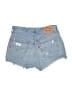 Levi's 100% Cotton Blue Denim Shorts Size 26 waist - photo 2