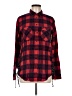 Express 100% Cotton Plaid Red Long Sleeve Button-Down Shirt Size M - photo 1