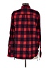 Express 100% Cotton Plaid Red Long Sleeve Button-Down Shirt Size M - photo 2