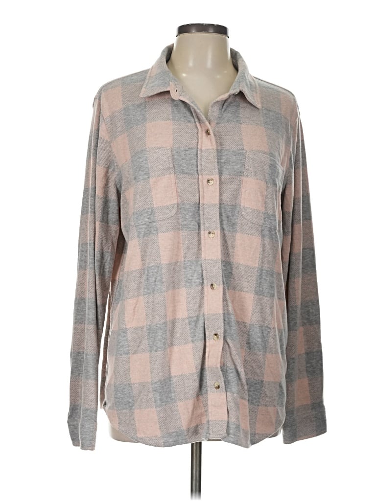 Pre-owned Faherty Long Sleeve Blouse In Pink