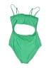 Aerie Solid Green One Piece Swimsuit Size M - photo 2