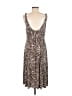 Metro7 Animal Print Brown Casual Dress Size M - photo 2