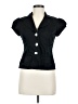 Studio I Black Short Sleeve Blouse Size 8 Petite - photo 1