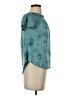 Express Teal Short Sleeve Blouse Size S - photo 4