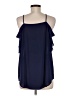 Express Outlet 100% Polyester Blue Sleeveless Blouse Size M - photo 2