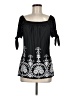 AGB Black 3/4 Sleeve Blouse Size M - photo 1