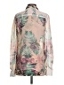 Guess 100% Recycled Polyester Floral Pink Long Sleeve Blouse Size S - photo 2
