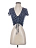 Me To We Blue Short Sleeve Top Size S - photo 1