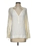 Point Sur 100% Viscose Ivory Long Sleeve Blouse Size XS - photo 1