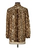 J.Crew 100% Polyester Animal Print Brown Long Sleeve Blouse Size XS - photo 2