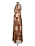Taylor 100% Polyester Print Brown Casual Dress Size 4 - photo 5