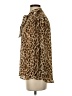 J.Crew 100% Polyester Animal Print Brown Long Sleeve Blouse Size XS - photo 5