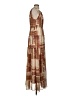Taylor 100% Polyester Print Brown Casual Dress Size 4 - photo 4