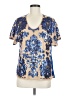 Neiman Marcus for Target 100% Polyester Blue Short Sleeve Blouse Size M - photo 1