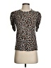 A.L.C. 100% Cotton Animal Print Brown Short Sleeve Top Size XS - photo 1