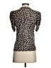 A.L.C. 100% Cotton Animal Print Brown Short Sleeve Top Size XS - photo 2