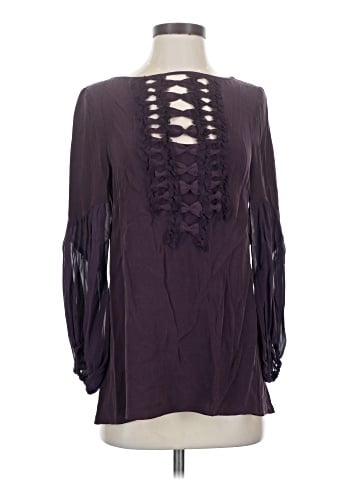 Nanette Lepore Long Sleeve Silk Top (view 1)