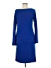Moda International Solid Blue Casual Dress Size M - photo 2