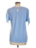 Ann Taylor 100% Polyester Blue Short Sleeve Blouse Size L - photo 2