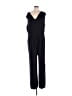Sejour Solid Black Jumpsuit Size 1X - photo 1